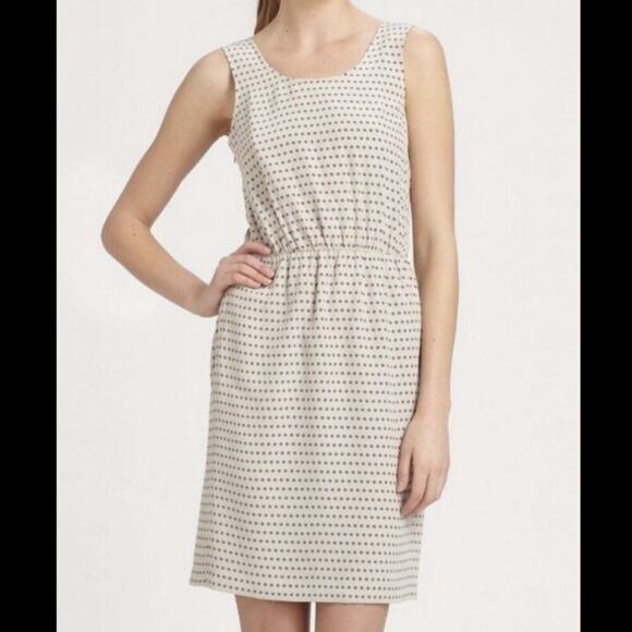 Marc Jacobs Cream/Blue Silk Izzy Blouson Dress Size 6 - Picture 1 of 9